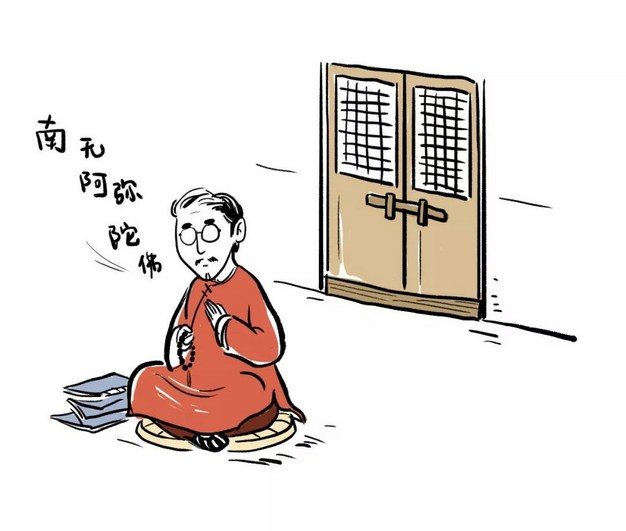 房门反锁，念佛穿墙