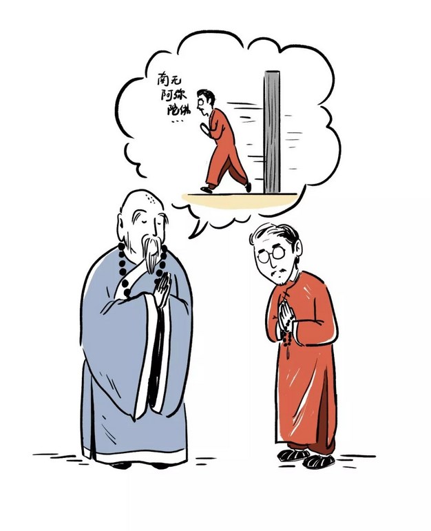 房门反锁，念佛穿墙