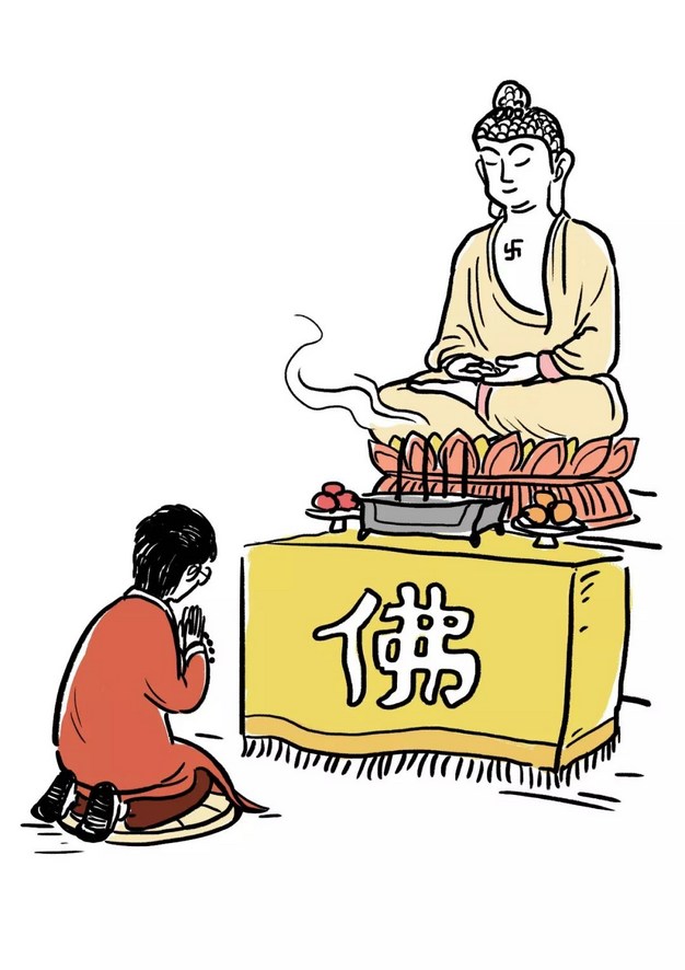 房门反锁，念佛穿墙